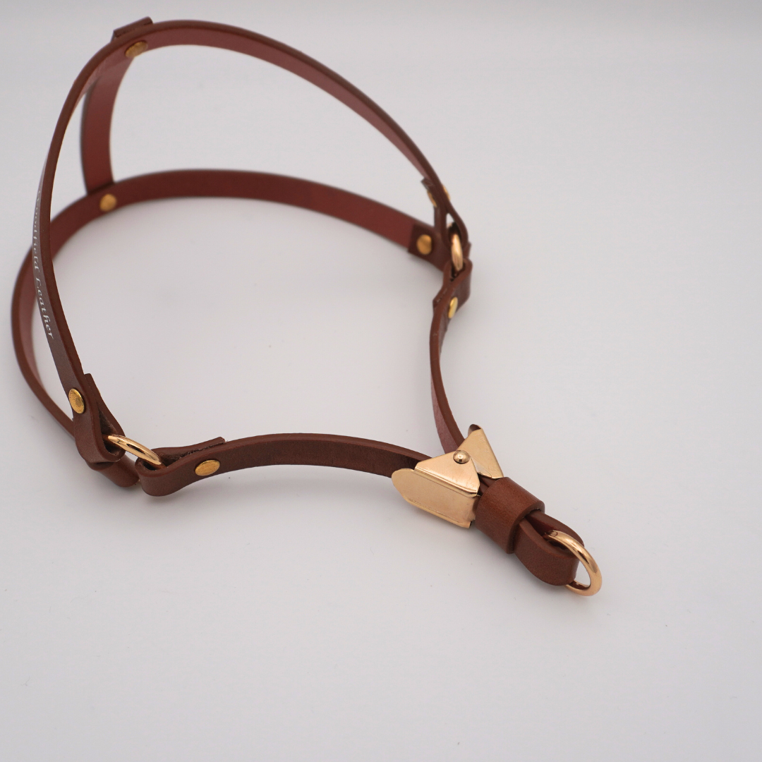 犬用の本革ハーネス おしゃれで可愛いレザーハーネス 小型犬に人気の胴